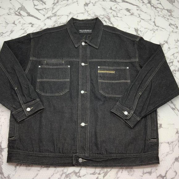 Men's Pelle Pelle Black Casual Denim Jacket